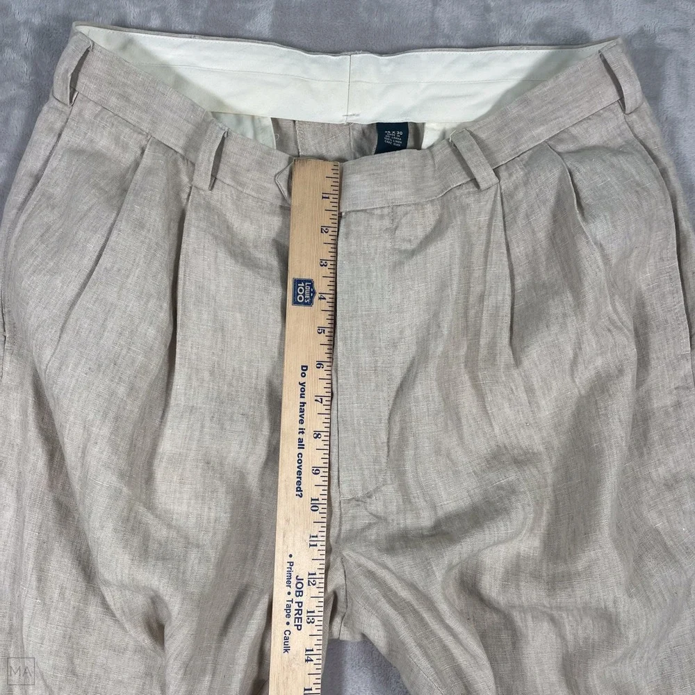 Jos. A. Bank Men's Pants Trousers 100% Linen Neutral Business Casual 36x30 Beige